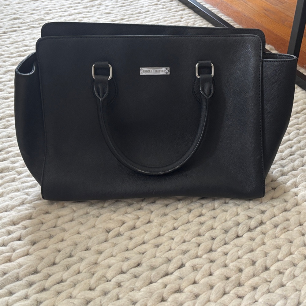 Brooks Brothers Black Leather Women's Briefcase